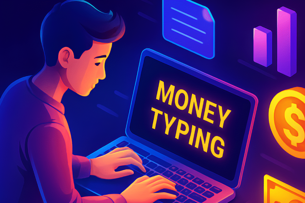 money typing image